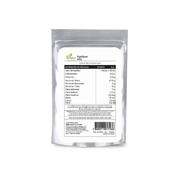 Psyllium Husk Premium Rico Em Fibras 500g