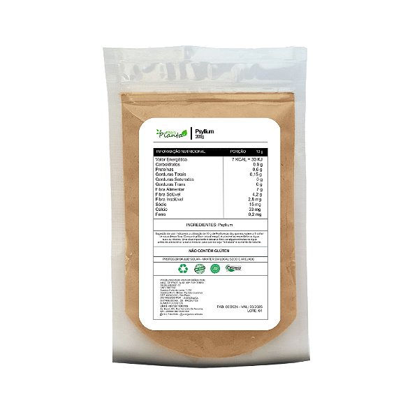 Psyllium Mais Planta 200g Puro Rico Em Fibras 100% Natural