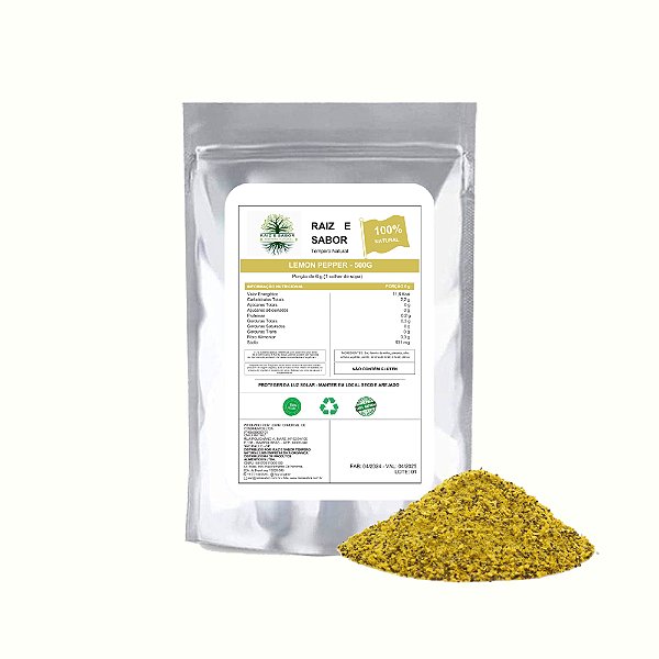 Lemon Pepper 500g, Raiz e Sabor Premium
