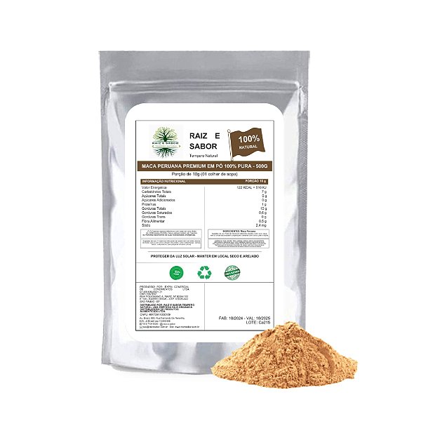 Farinha de Maca peruana em Pó 500g