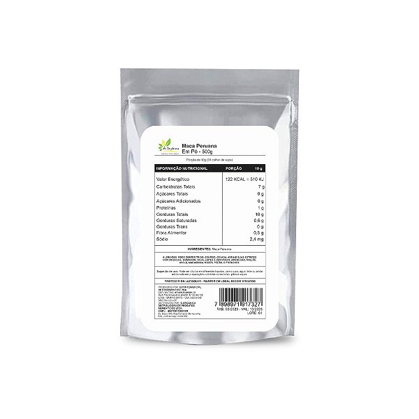 Maca Peruana Premium em Pó 100% Pura 500g