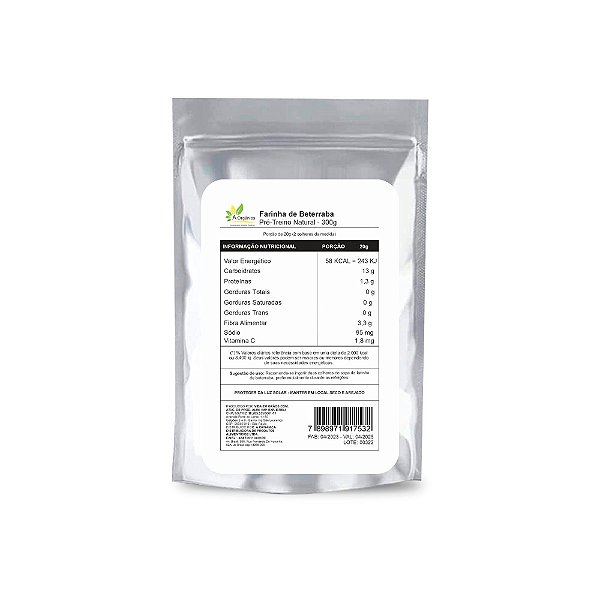 Farinha de Beterraba Desidratada Pré Treino Natural 300g