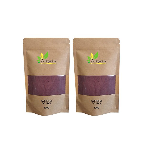 Kit 2 Farinha de Uva Rica em Fibras e Revesratrol 100g