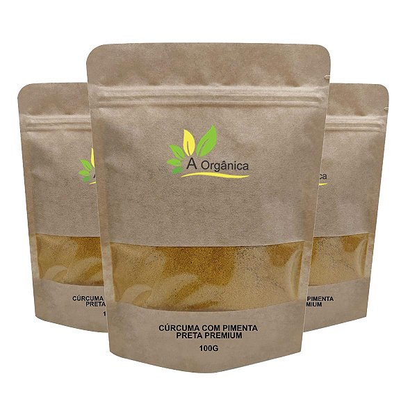 Kit 3 Cúrcuma Com Pimenta Preta em Pó Premium 100g