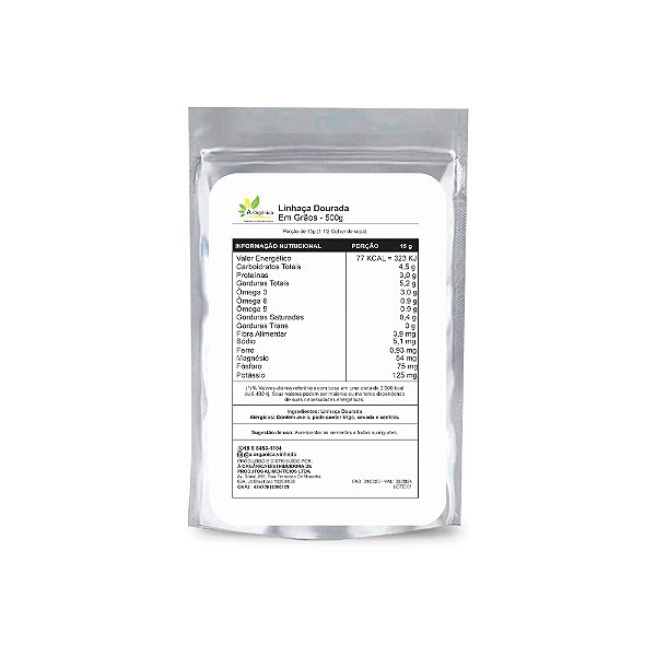 Linhaça Dourada Em Grãos Premium 500g