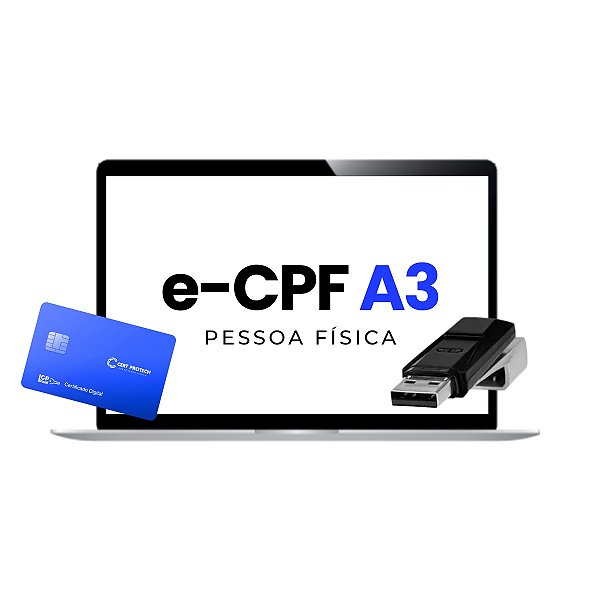 Certificado Digital e-CPF A3 com Token com Validade de 2 Anos