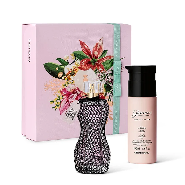 Kit Glamour Secrets Black Presente Dia Das Mães 2026 (2 Itens)