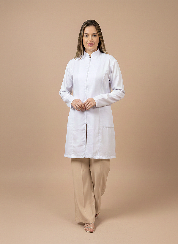 Jaleco Academic Feminino na cor Branco