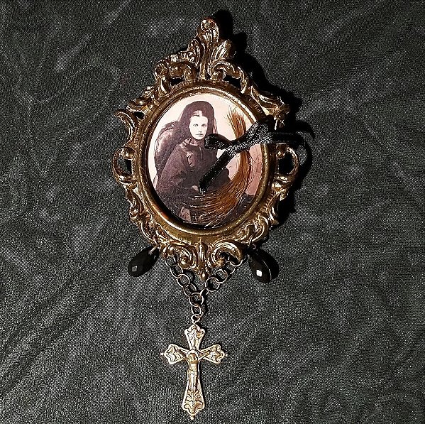 Broche vintage Hairwork