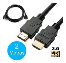 Cabo HDMI 2.0 2 Metros 4K Letron com Suporte a Alta Resolução para TV