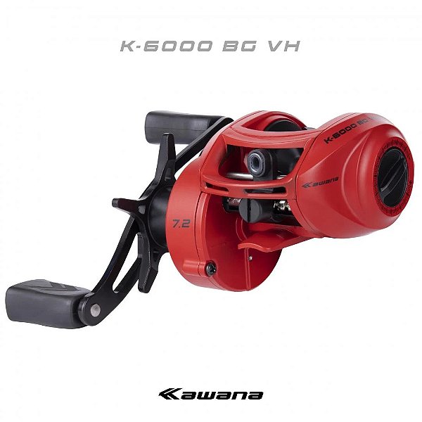 Carretilha 06 Rolamentos Maruri Kawana K-6000 BAIT Vermelho Esquerdo