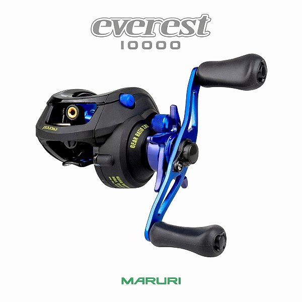 Carretilha 10 Rolamentos Maruri Daiyama Everest 10000 Azul Esquerda