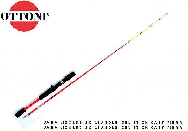 Vara Carretilha 2 Partes Ottoni Stick Cast 1,50m