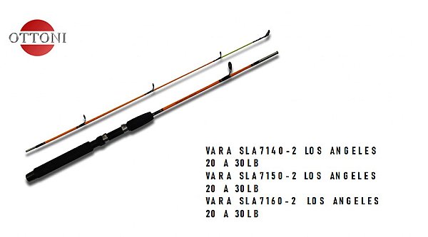 Vara Molinete 2 Partes Ottoni Los Angeles 1,40m 20-30lbs
