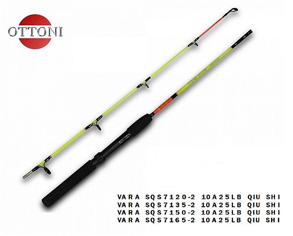 Vara Molinete 2 Partes Ottoni Qiu Shi 1,35m 10-25lbs Amarela/Laranja