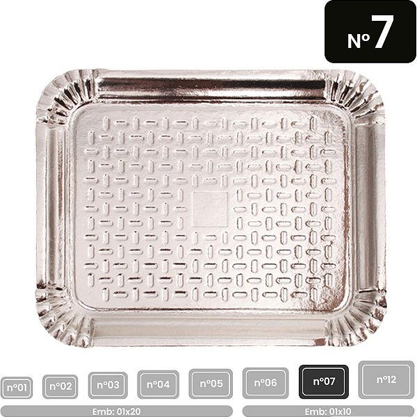 Bandeja Laminada Retangular N.07 43X51CM. PCT.C/10