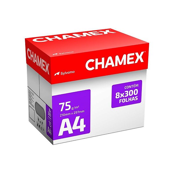 Papel Sulfite A4 Chamex 75G 08 PCTX300 FLS Caixa