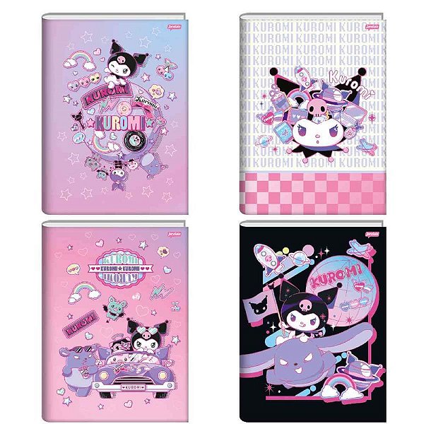 Caderno Brochura 1/4 Capa Dura Kuromi 80FLS. PCT.C/05