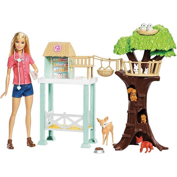 Barbie Profissoes Playset Resgate de Animais