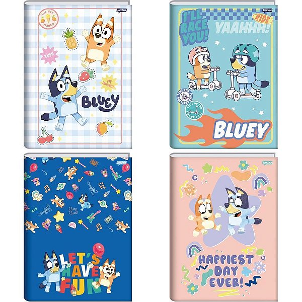 Caderno Brochura 1/4 Capa Dura Bluey 80FLS. PCT.C/05