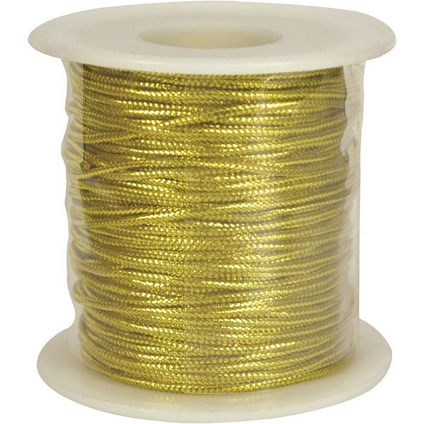Aviamento Cordao 1.2MM Ouro C/50M. Rolo