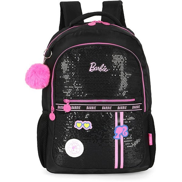 Mochila Barbie Preto G C/PAETE