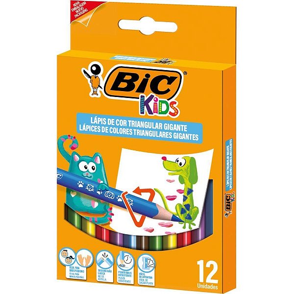 Lapis de COR Jumbo Evolution Trian. 12 Cores PCT.C/12