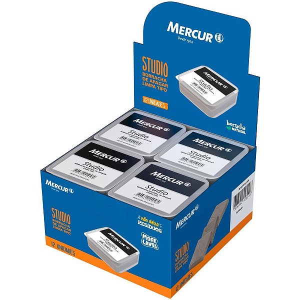 Borracha Colorida Limpa Tipo Studio Cinza CX.C/12