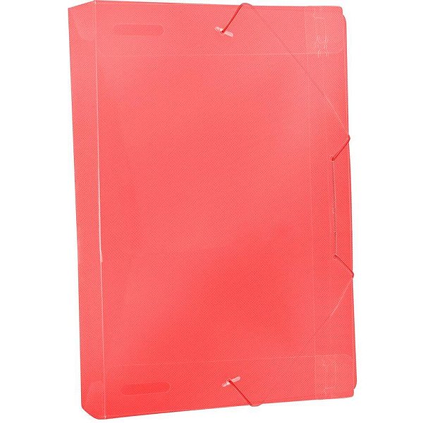 Pasta ABA Elastica Plastica Oficio 55MM Vermelho PCT.C/10 (7897237371347)