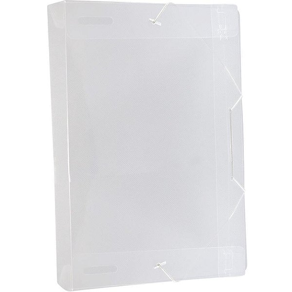 Pasta ABA Elastica Plastica Oficio 55MM Cristal PCT.C/10 (7897237371309)