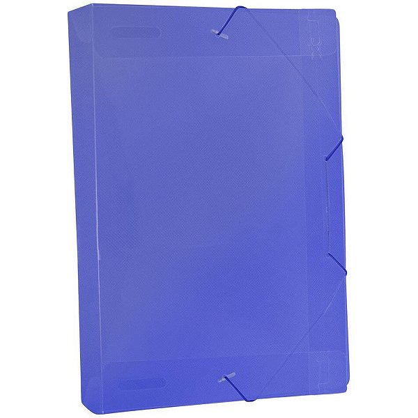 Pasta ABA Elastica Plastica Oficio 55MM Azul PCT.C/10