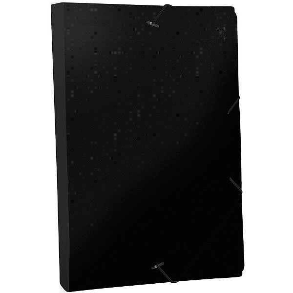 Pasta ABA Elastica Plastica Oficio 20MM Preta PCT.C/10