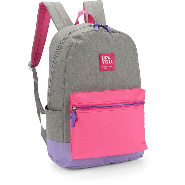 Mochila UP4YOU G Cinza C/PINK