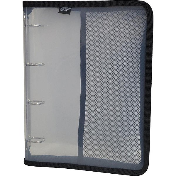 Fichario de PVC Transparente C/PT 4ARG.C/ZIPER