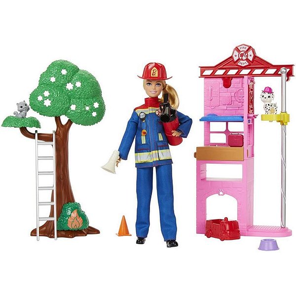 Barbie Profissoes Playset Barbie Bombeira