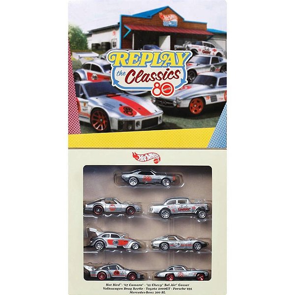 Hot Wheels DIE-CAST 80TH Mattel PACK-7 Carrinhos(s