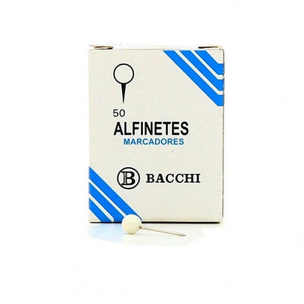 Alfinete Mapa Branco CX.C/50PCS. PCT.C/10
