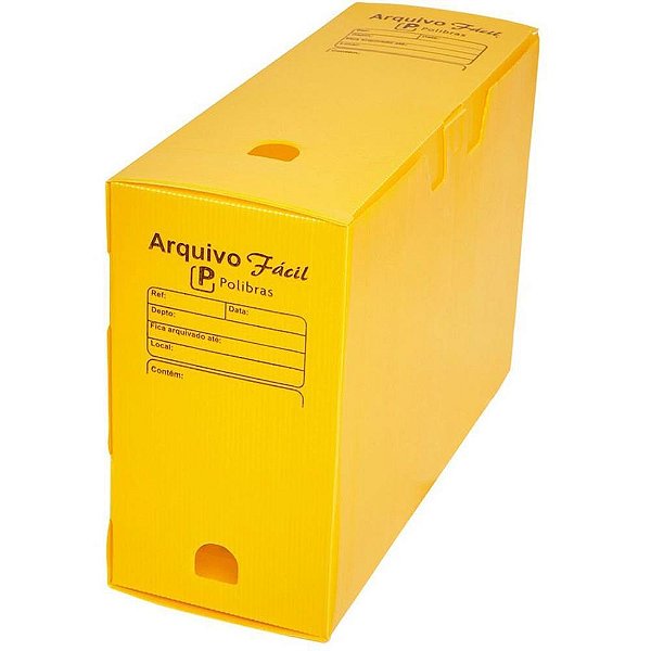 Arquivo Morto Polipropileno Facil Novaonda Amarelo PCT.C/10