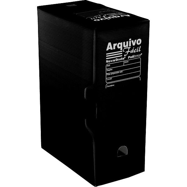 Arquivo Morto Polipropileno Facil Novaonda Preto PCT.C/10