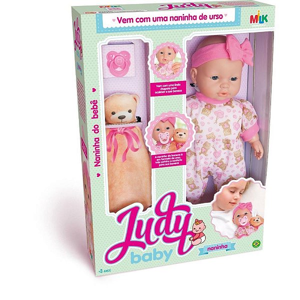 Boneca JUDY BABY Naninha 34CM