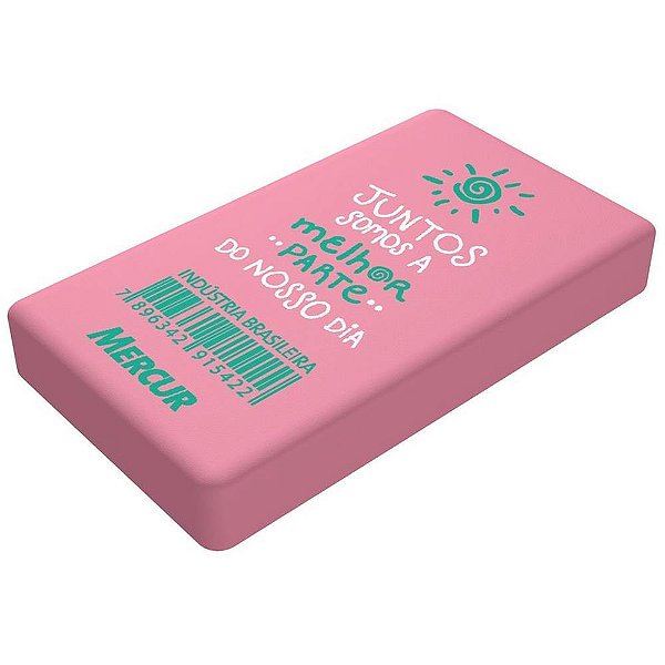 Borracha Colorida Natural Retangular Frases POTE-30