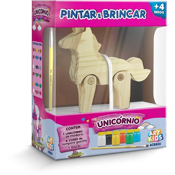 Brinquedo para Colorir Unicornio PINTA/BRINCAR C/GUAC