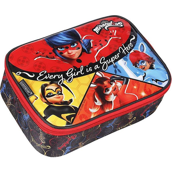 Estojo BOX Tecido Miraculous MAX Luxo