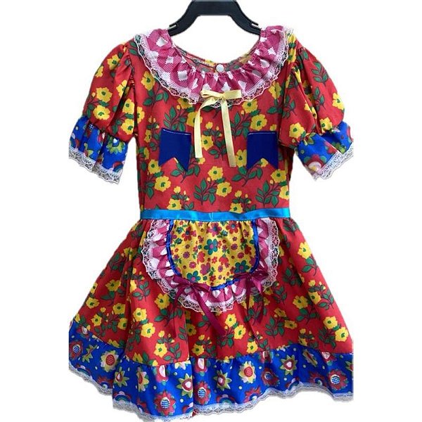Fantasia Festa Junina Vestido Avental M (S)
