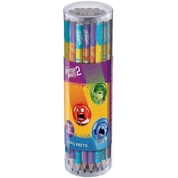 Lapis Preto Redondo Decorado Divertidamente 2 POTE-36