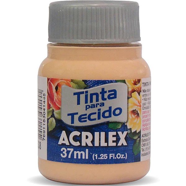 Tinta para Tecido Fosca 37ML Amarelo Pessego Duzia