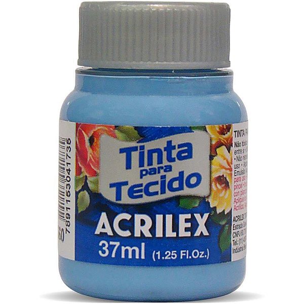 Tinta para Tecido Fosca 37ML Azul Caribe Duzia