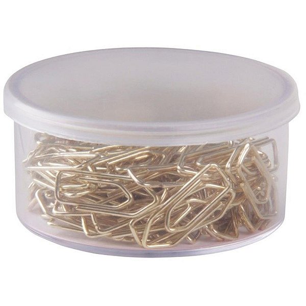 Clipe Colorido REF.5 Mini Dourado CX.C/100UND PCT.C/10