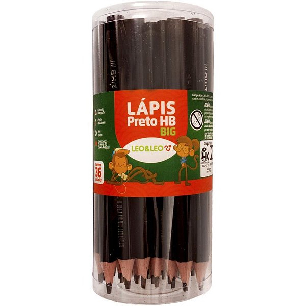 Lapis Preto Jumbo Leo e Leo HB 15CM Triangular POTE-36