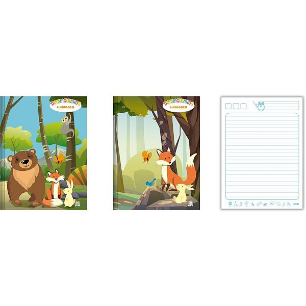 Caderno Linguagem Capa Dura Dominguinhos Costurado 40F PCT.C/05